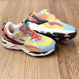 Fila Yellow, Blue & Orange Sneakers Vibrant Design